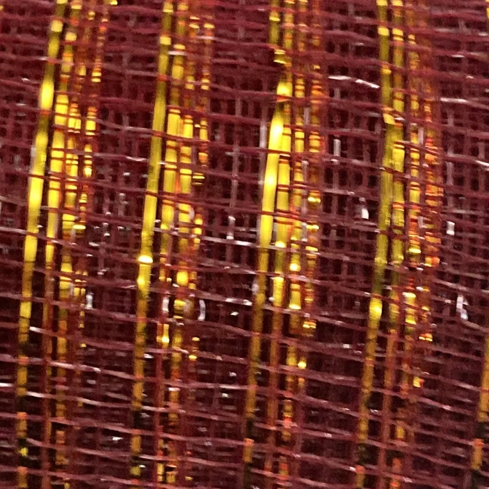 4 Burgundy Red Gold Christmas Fall Crafts Deco Mesh Wreath Gift Wrap 10